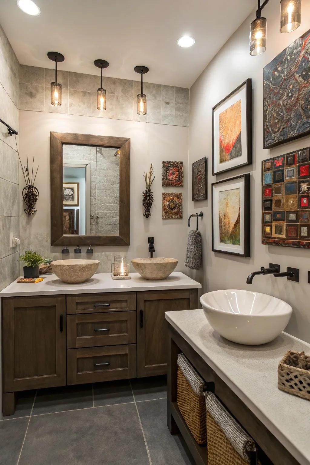 Functional art pieces transforming the bathroom into an extraordinary space.