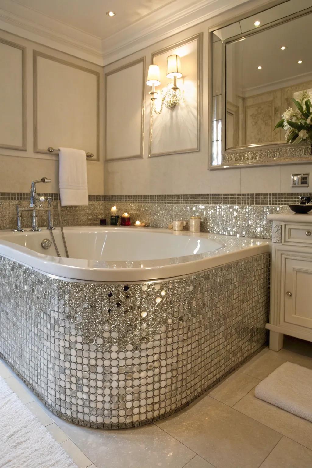 Gleaming highlights infuse your bathroom with charm.