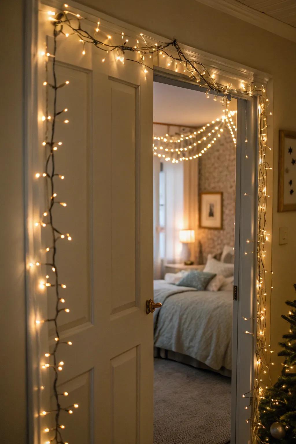 Fairy lights add a magical and enchanting glow to your bedroom.