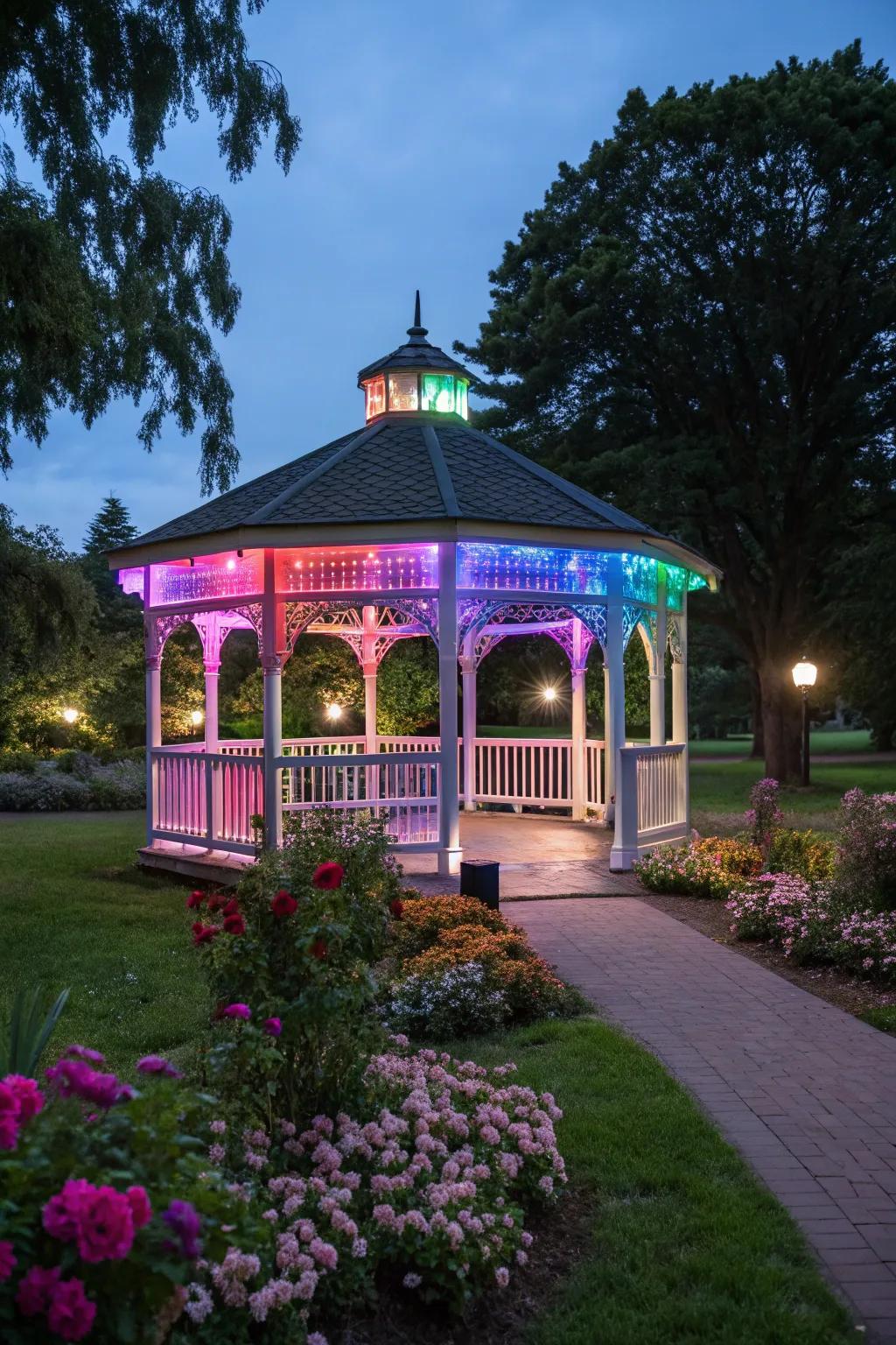 Color-changing lights offering versatile ambiance options.