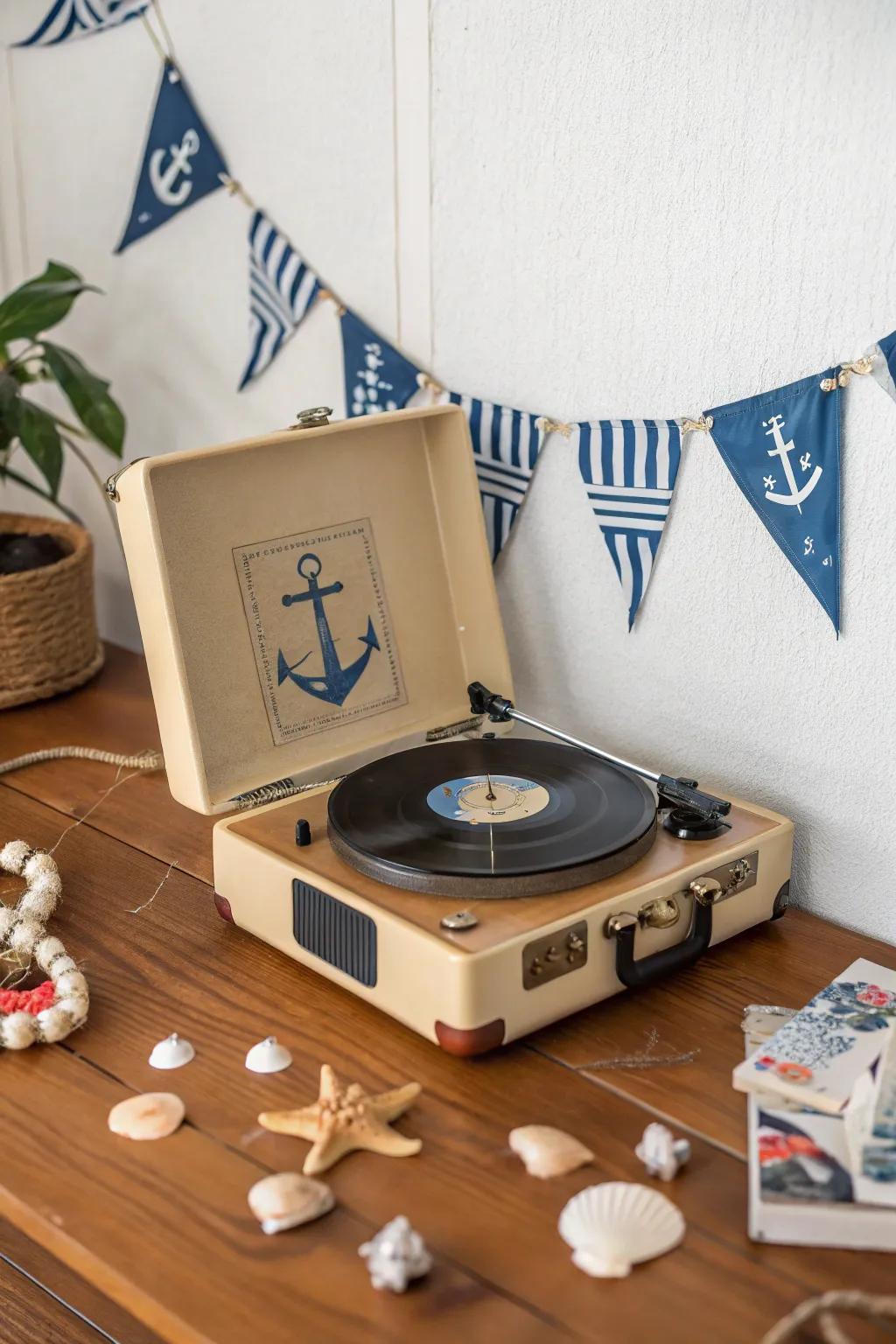 Set the mood with a nautical-inspired playlist.