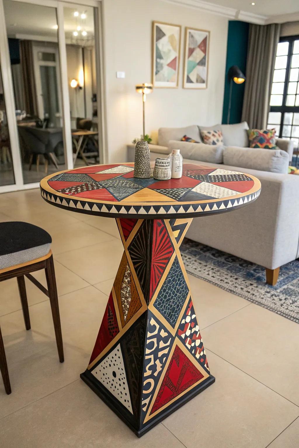 Geometric pub tables allow you to modernize your space.