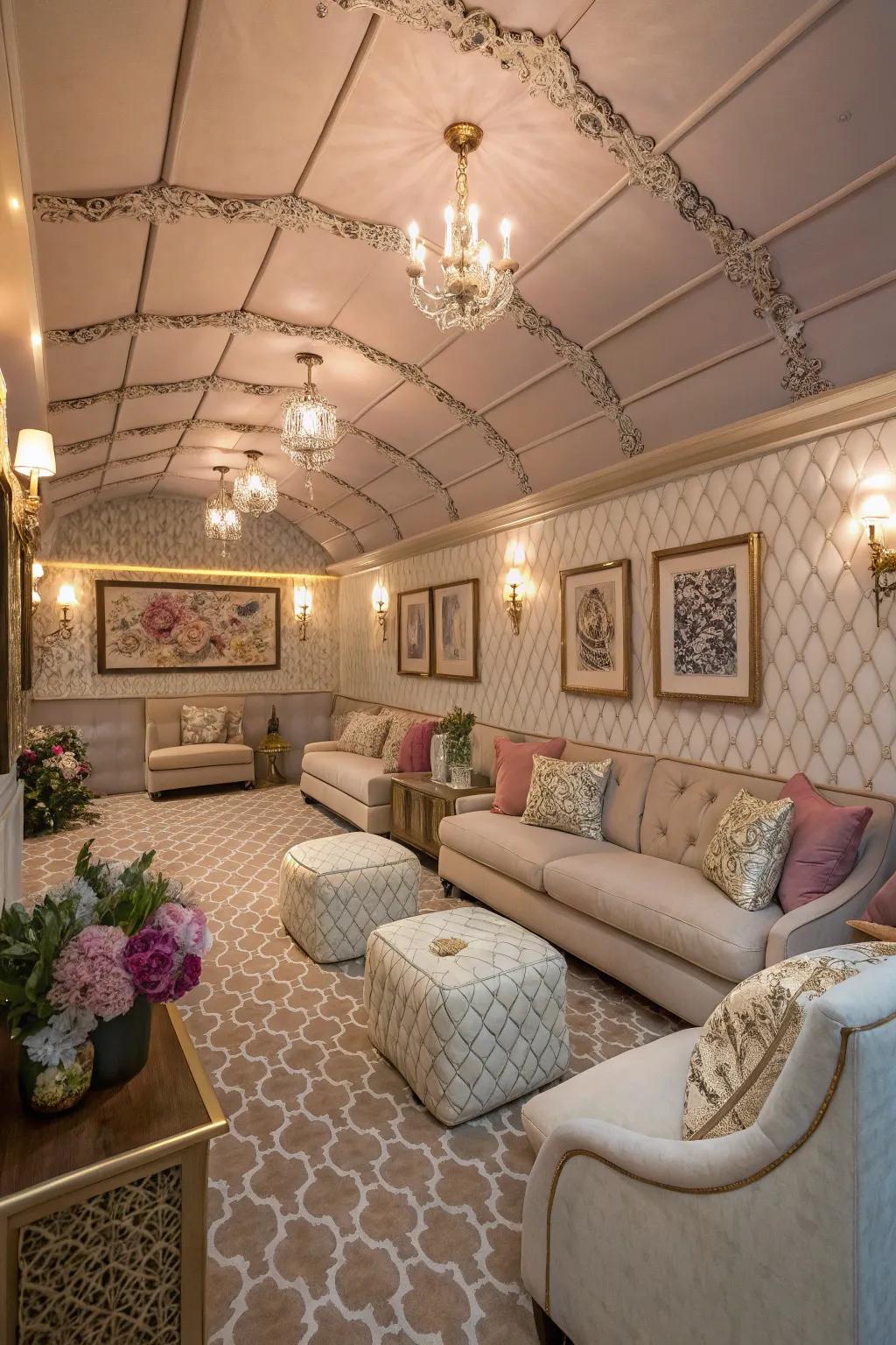 An elegant lounge that exudes elegance and comfort.