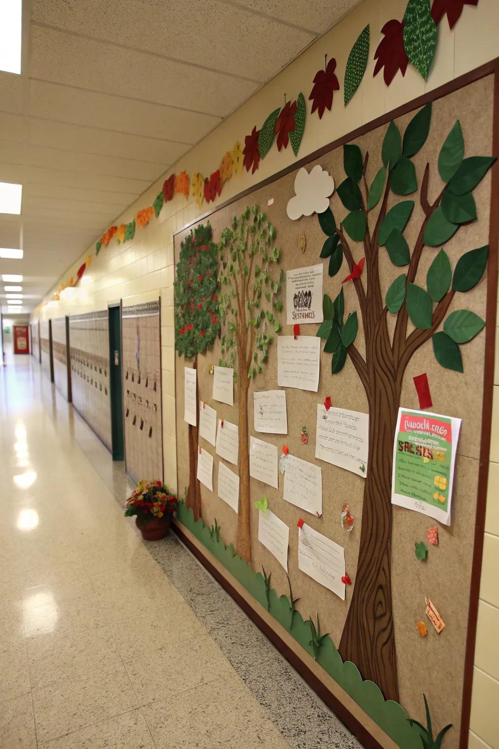 A nature themed display merging calmness and gratitude.