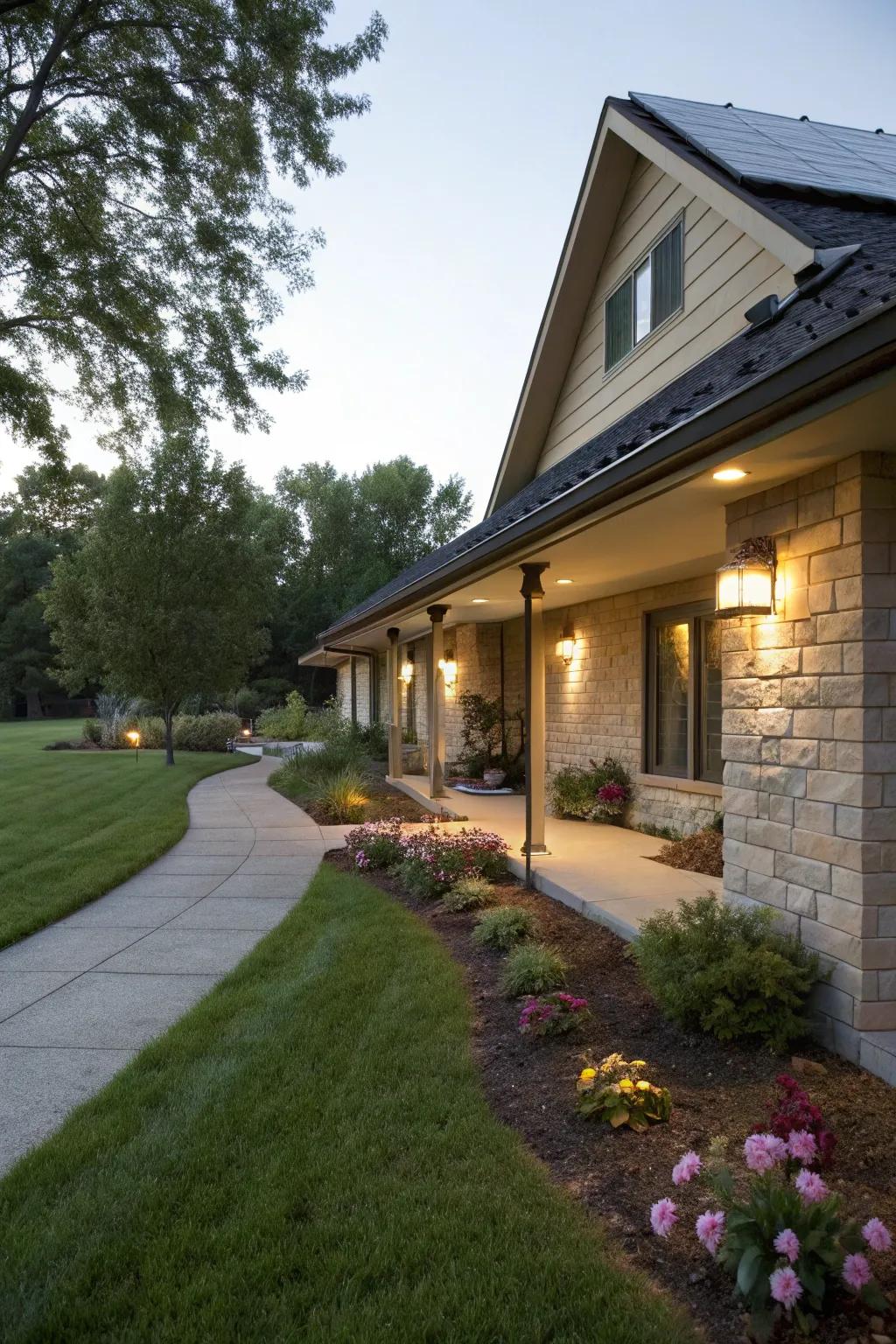 Solar-powered lights provide green and effective lighting solutions.