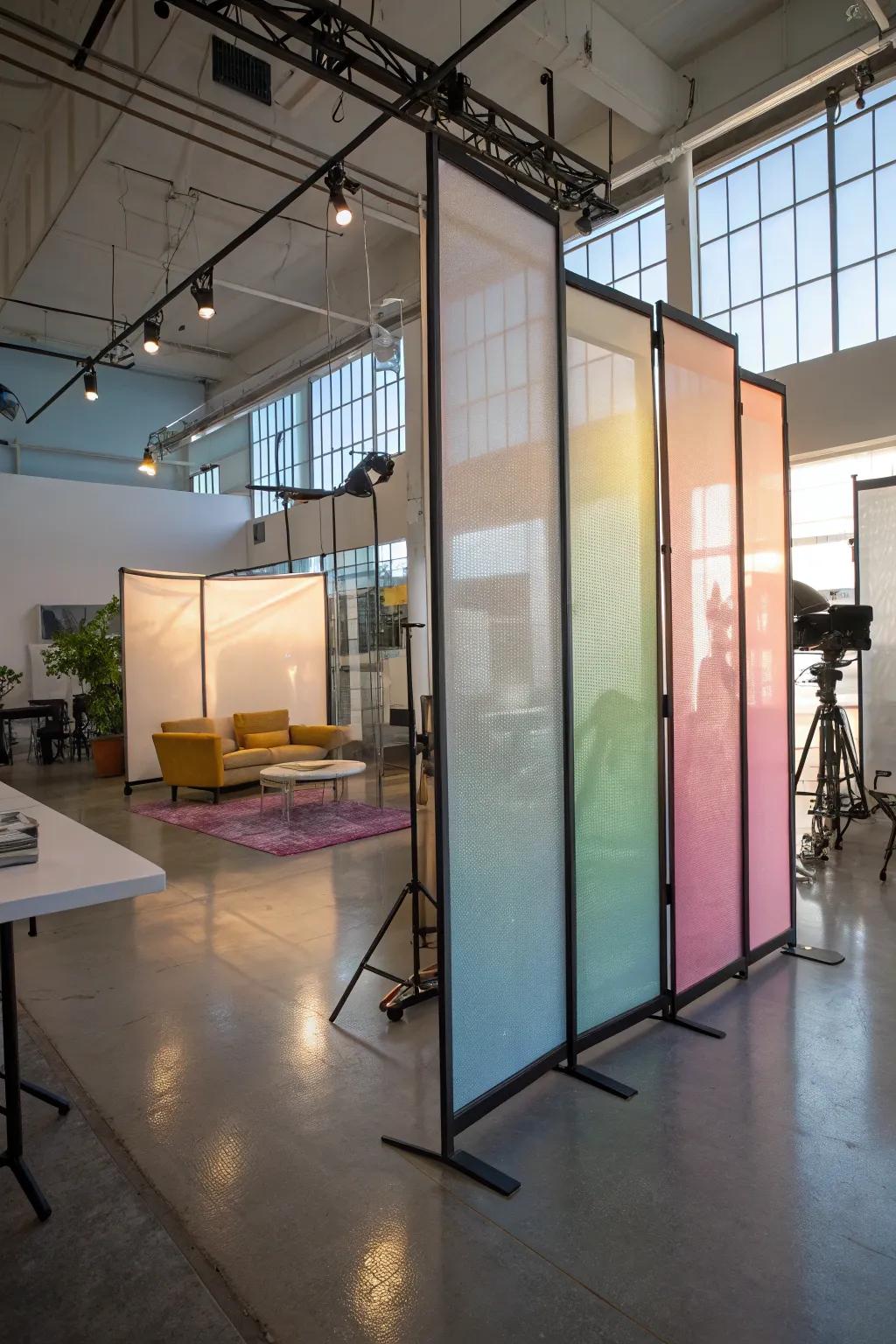 See-through privacy screens offering both privacy and light