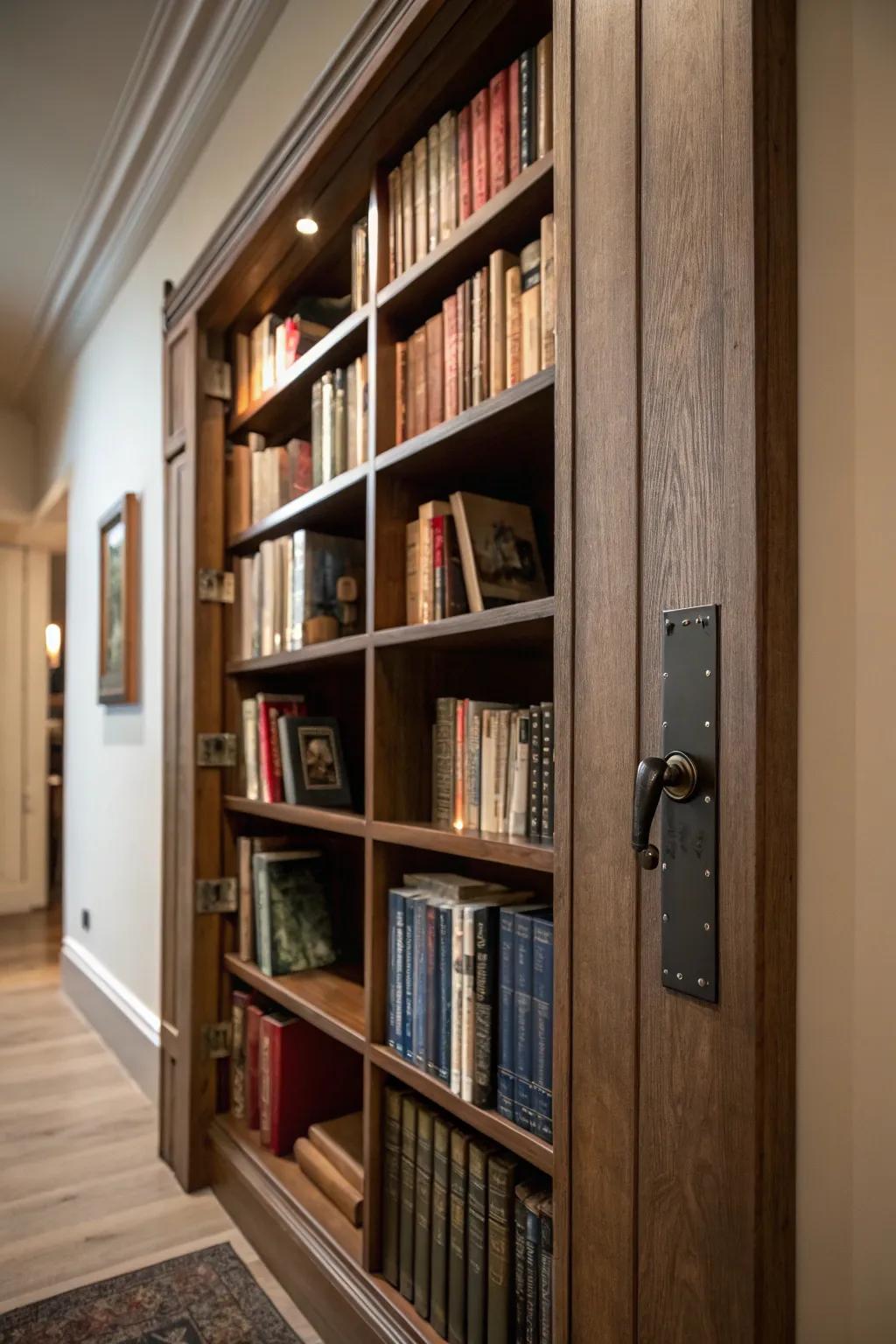 A secret door adds mystery.