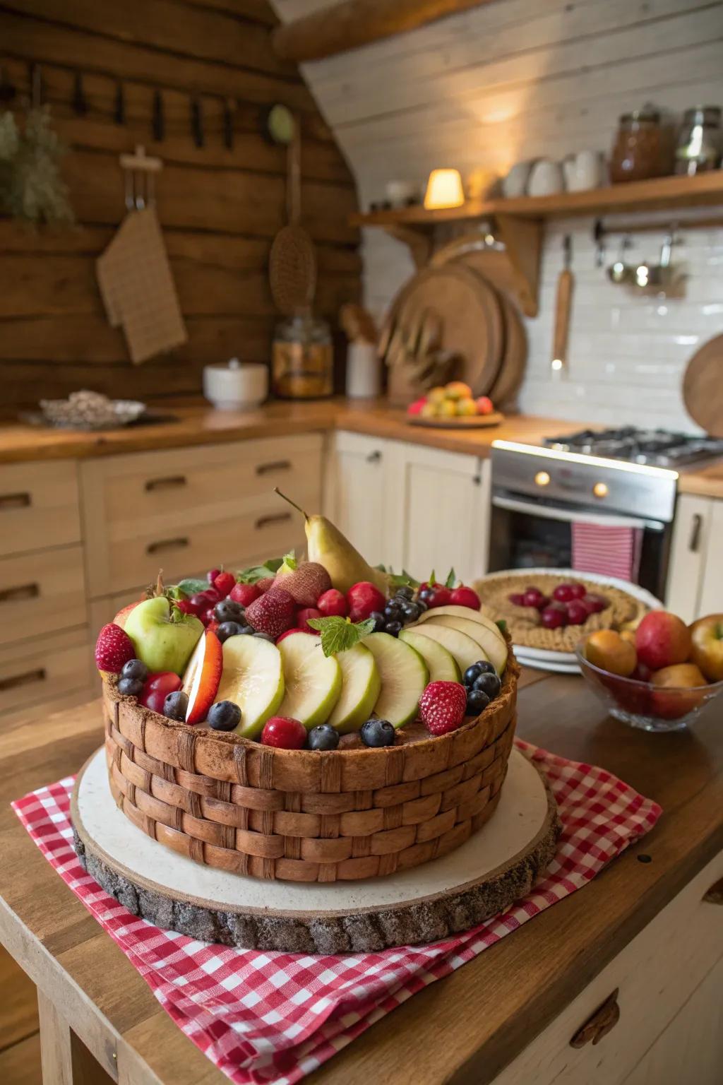 A country fruit cake is as inviting as it is delicious.