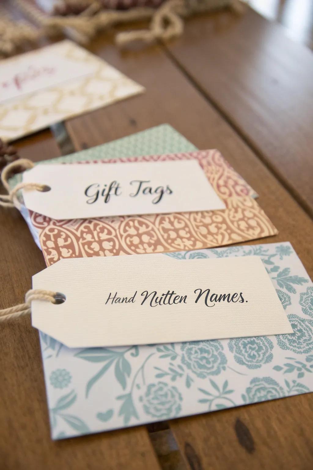 A personal touch with custom gift tags