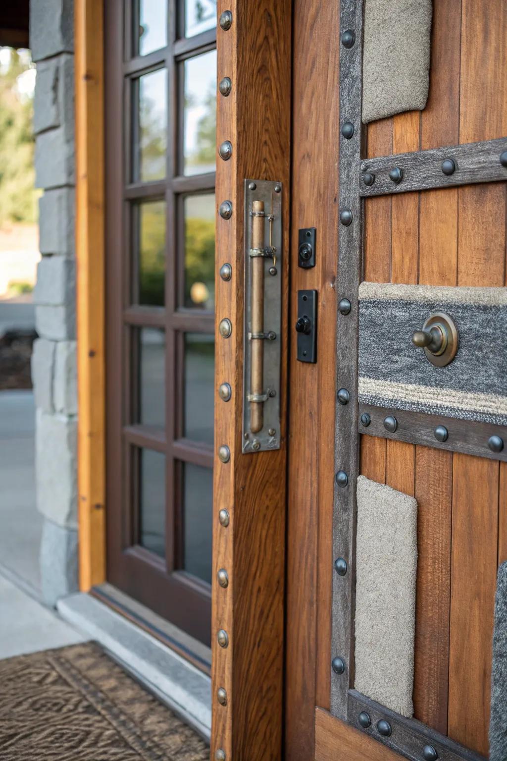 A mix of textures creates an abundant and appealing entrance.