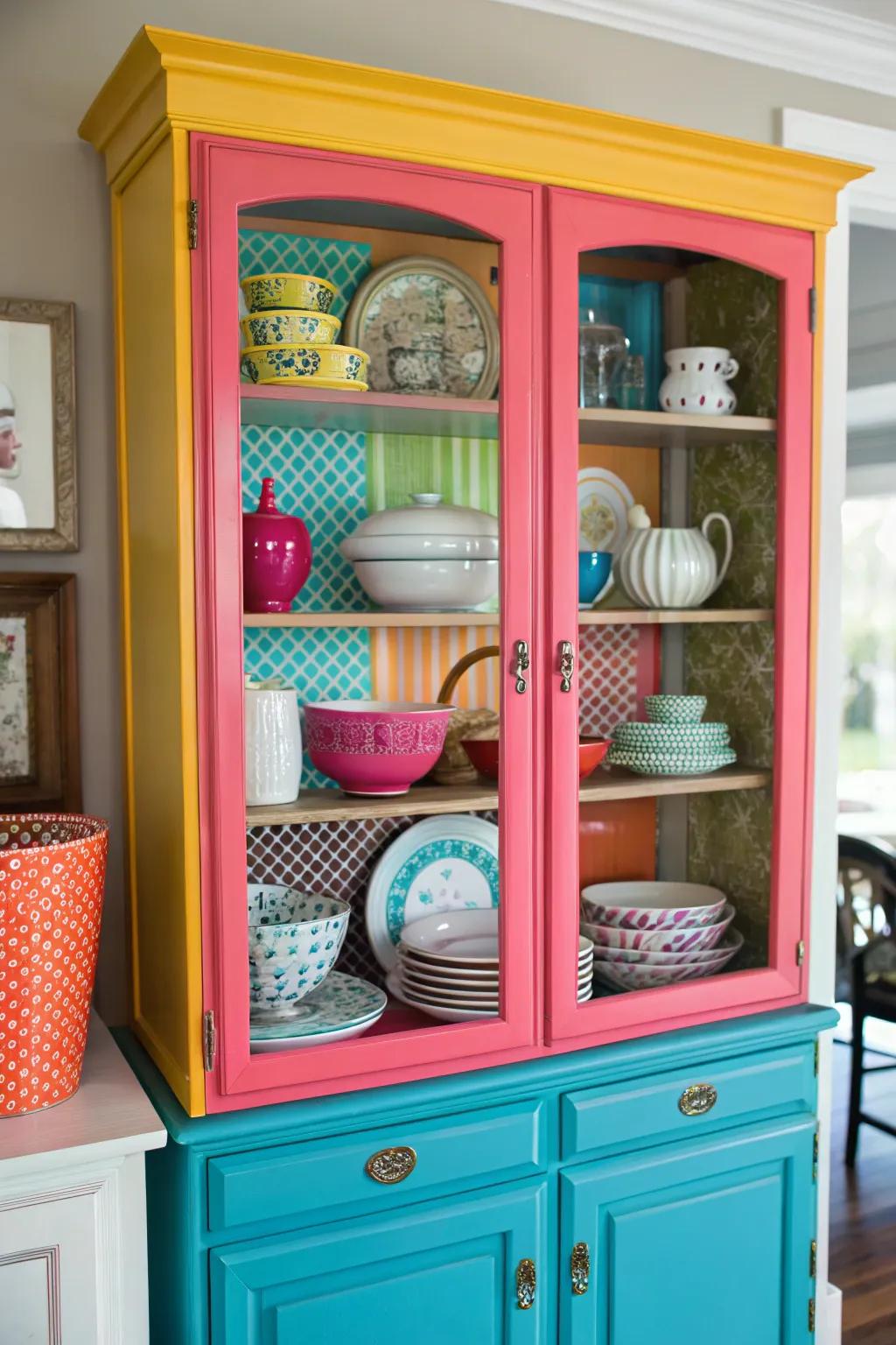 Bold hues append a striking contrast to the aesthetic.