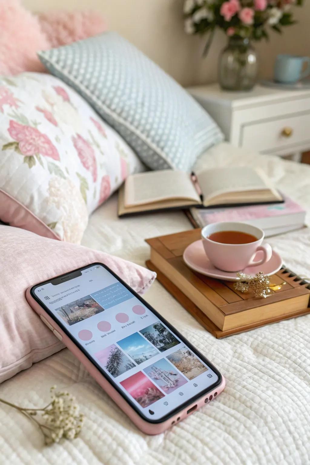 Gentle and soothing pastel widgets for a mild screen ambiance.