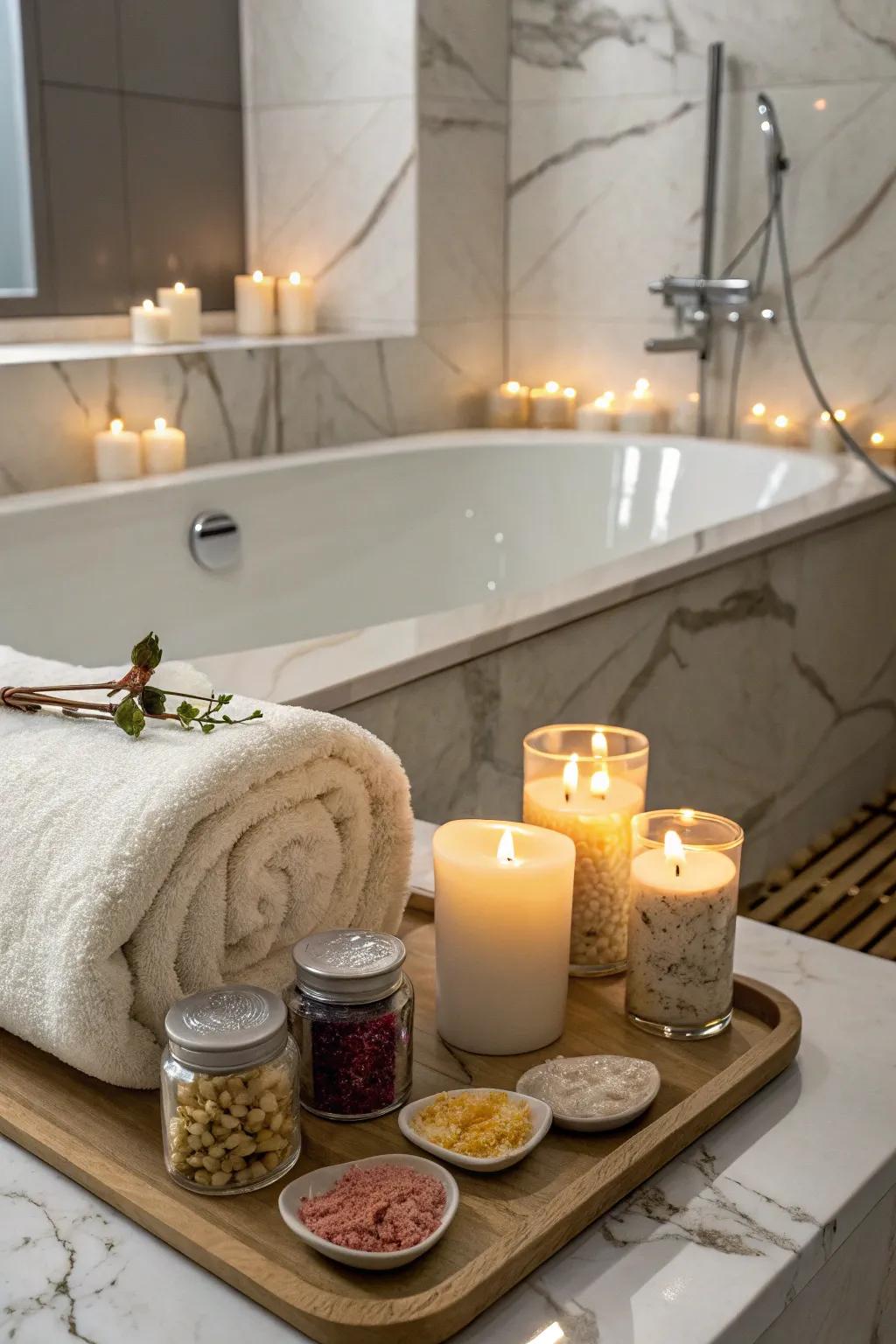 Transform her bathroom into a serene home spa retreat.