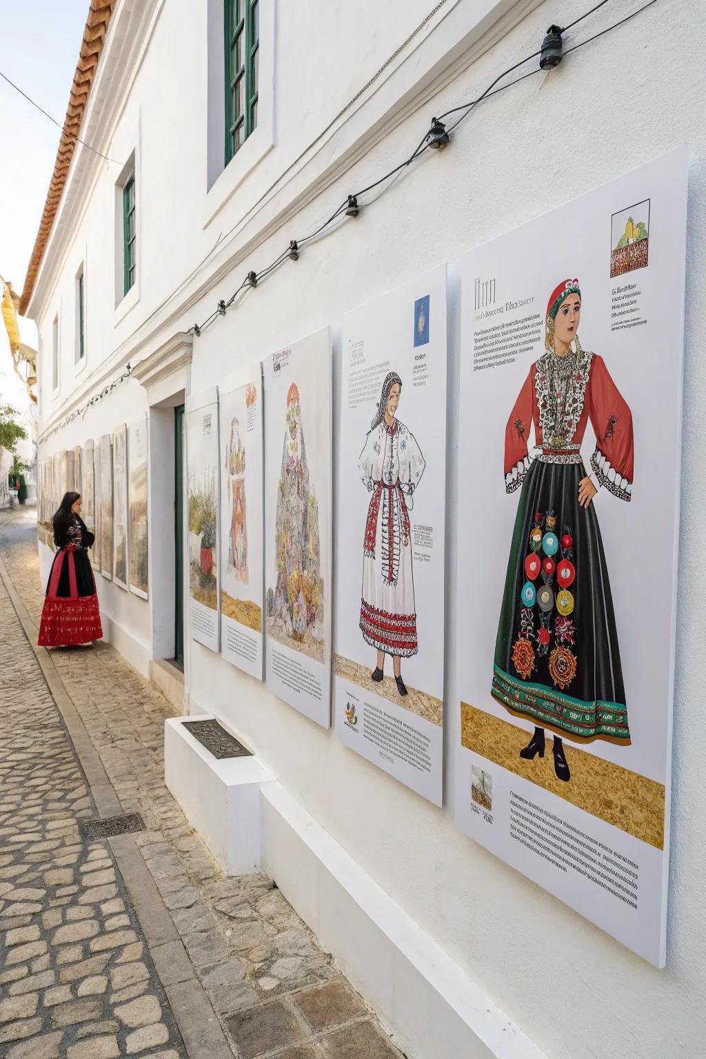 Artwork of traditional garments breathes culture into any space.