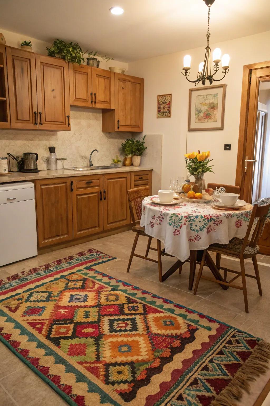 The right rug can totally change how your kitchen feels.