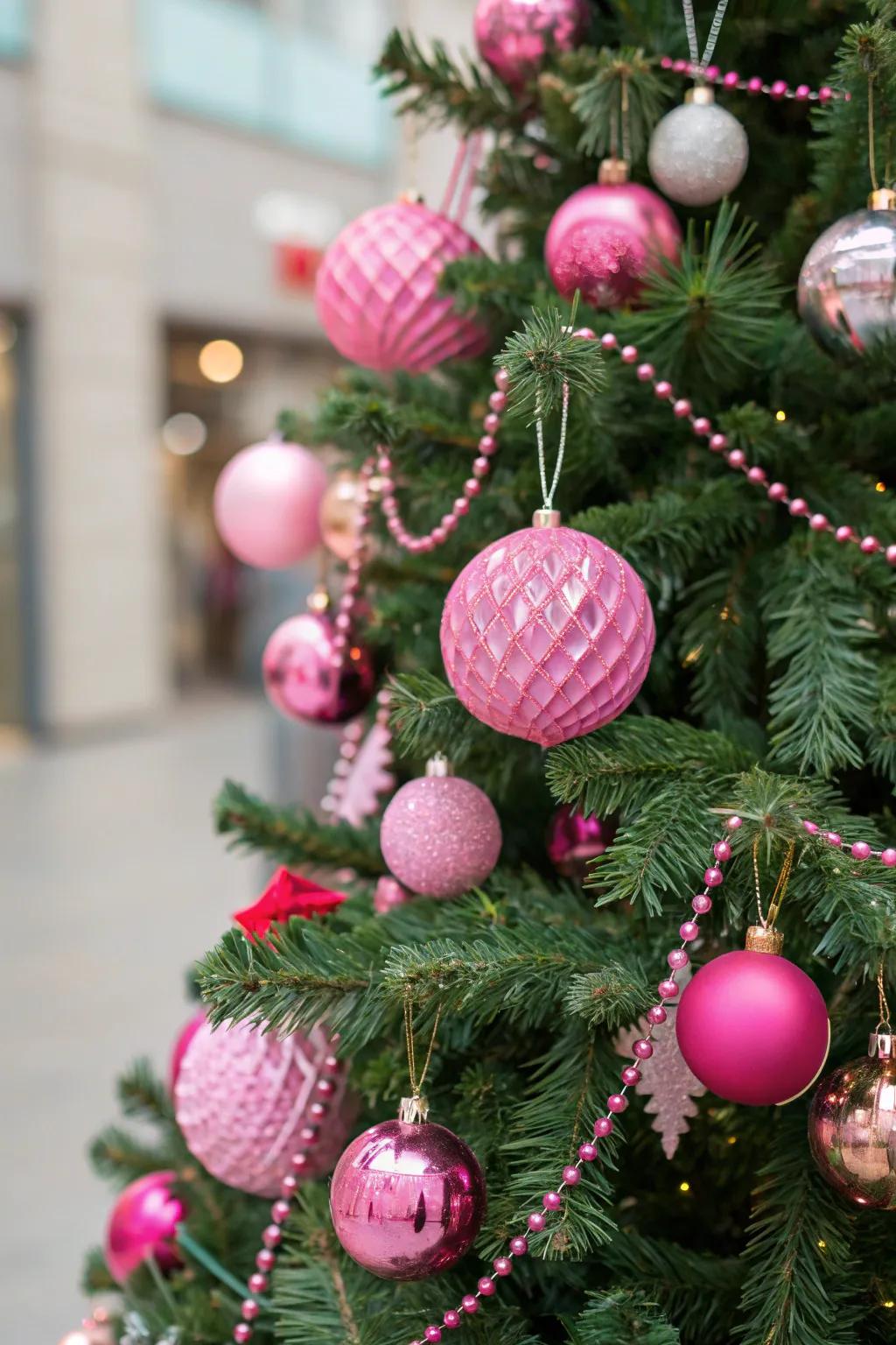 Rosy decorations provide a hint of elegance.