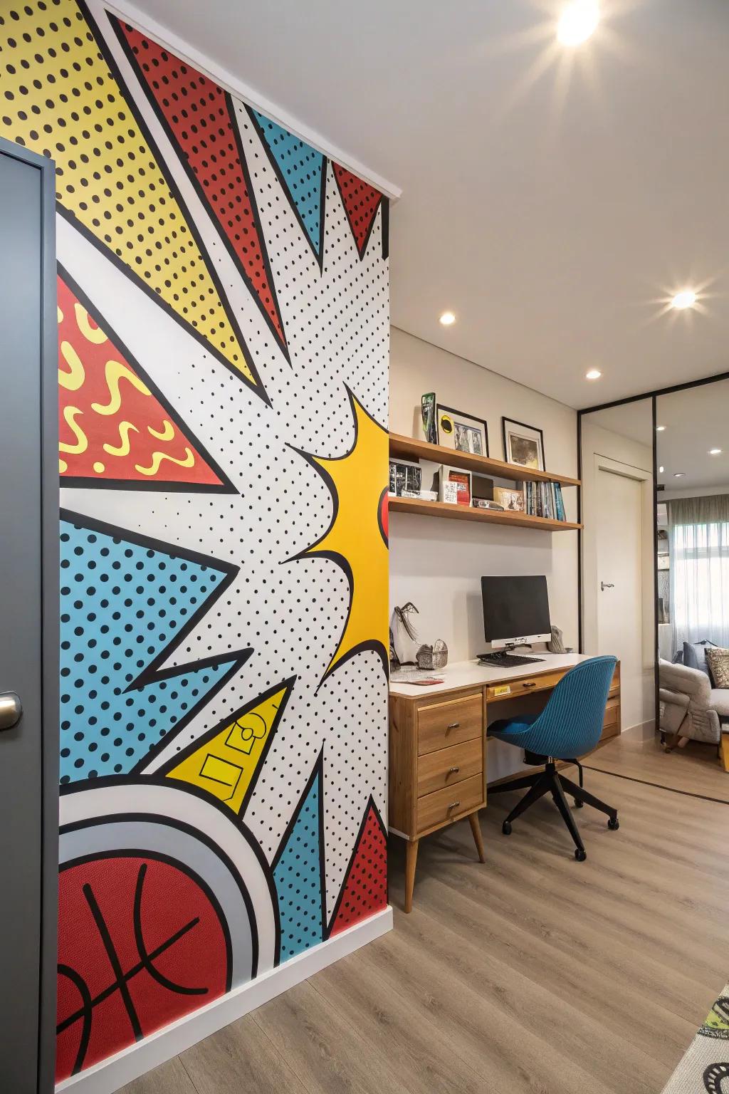 Infuse drama into your walls with graphic novel art.