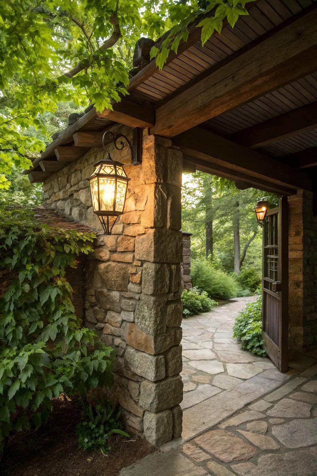 Lantern fixtures bring a rustic touch to any space.