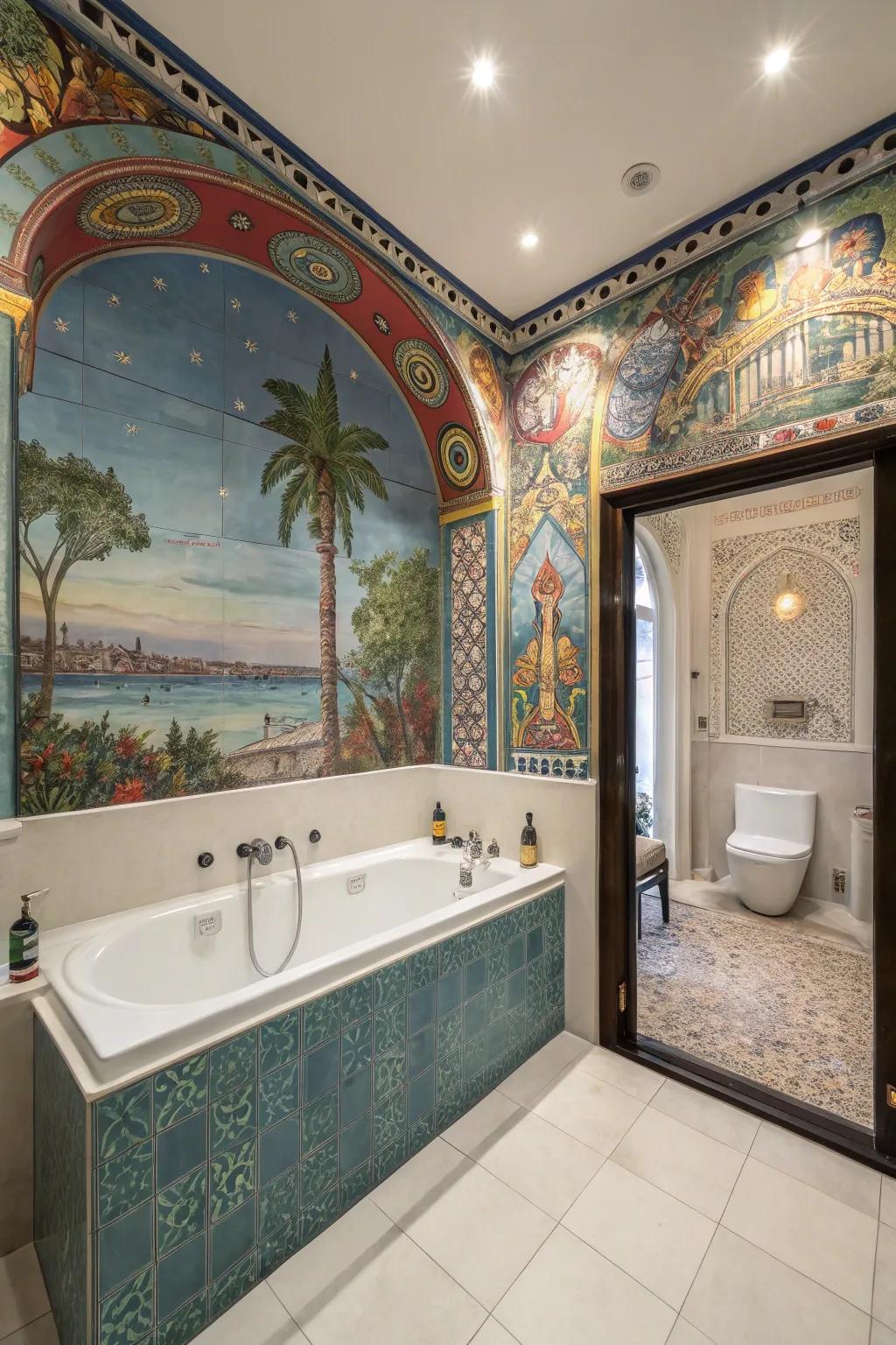 Partition vistas transform your bathroom into an artistic masterpiece.
