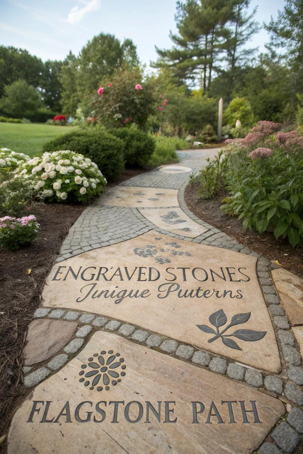 A personalized cobblestone path reflecting individual flair and ingenuity.