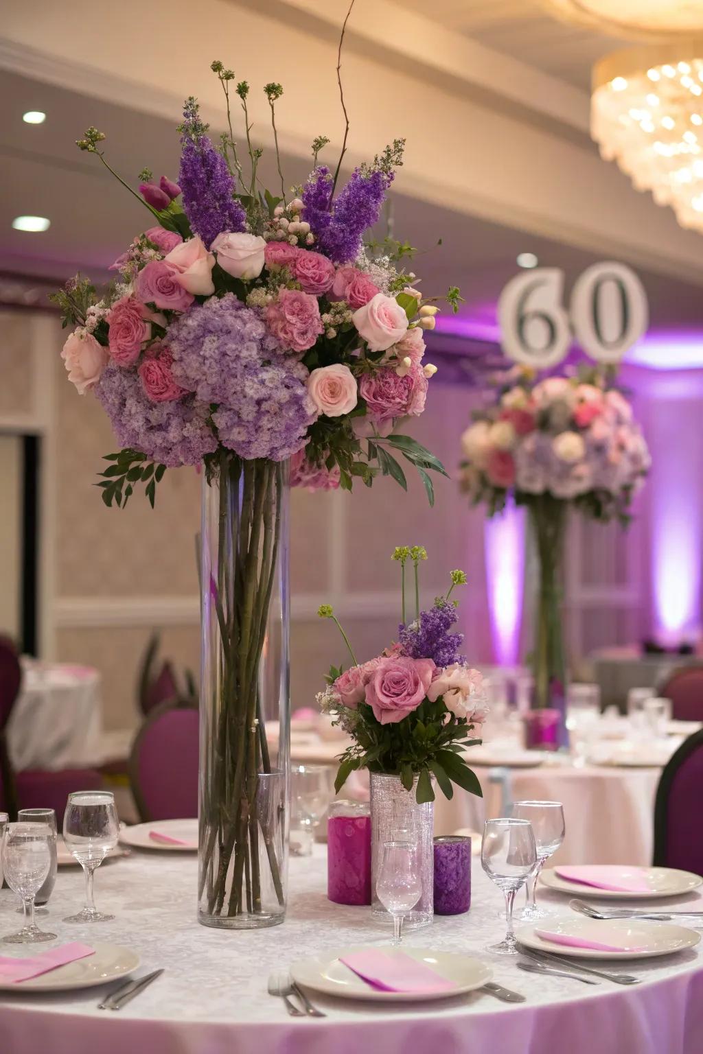 Refined floral arrangements, infusing a sense of sophistication.