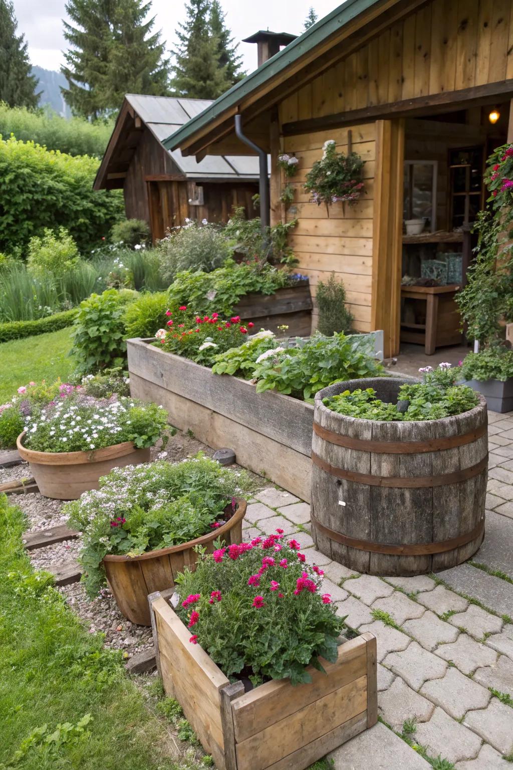 Enchanting containers bring alpine beauty to any location.