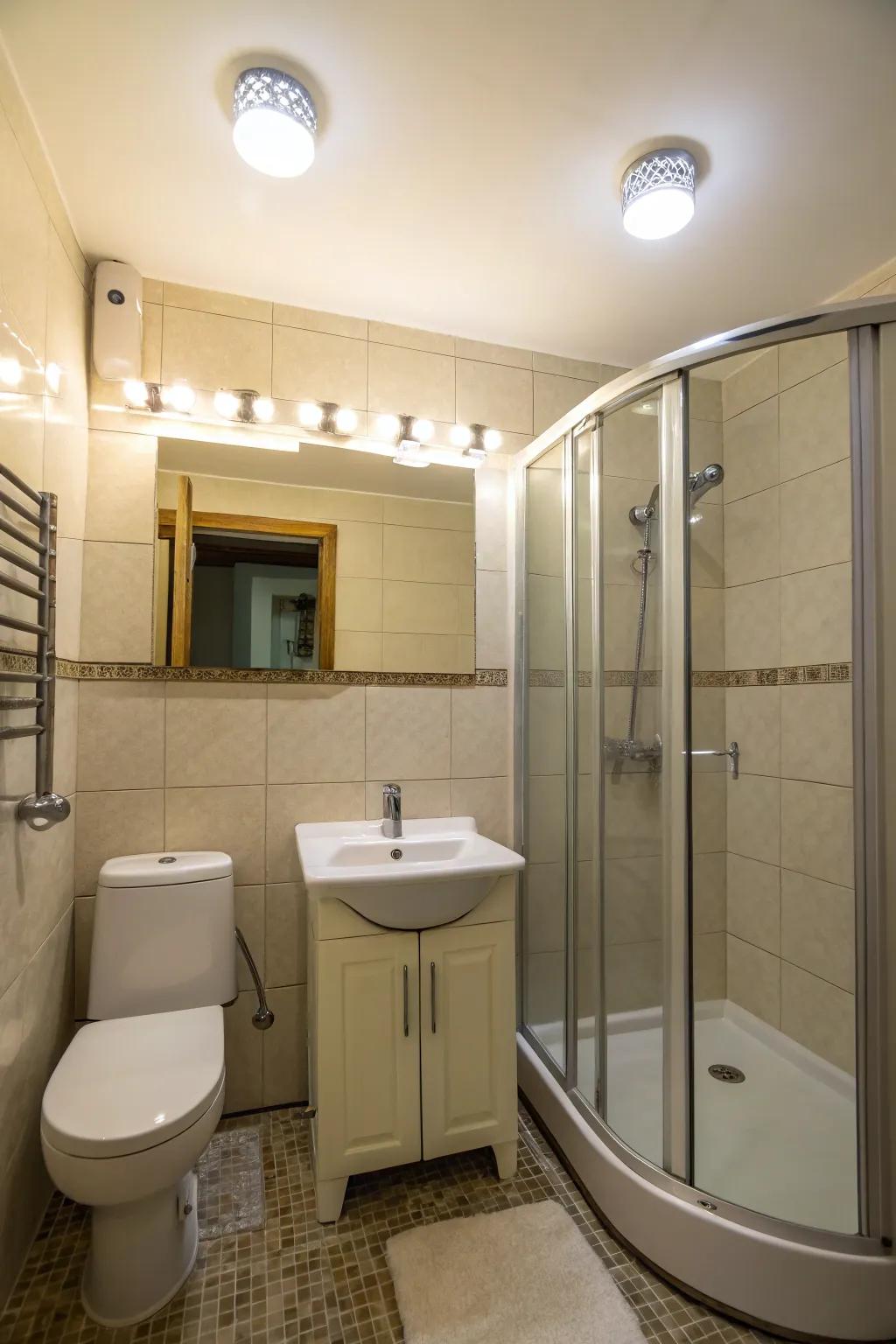 Flush mount lights save space while adding style.