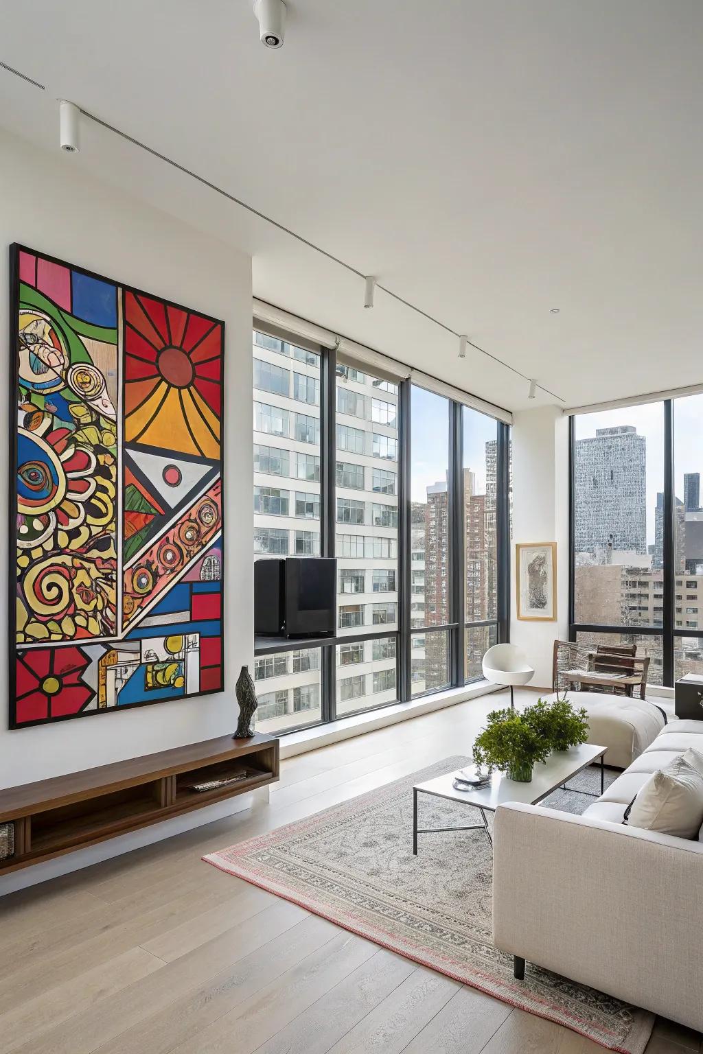 Make a bold statement with expansive artwork.