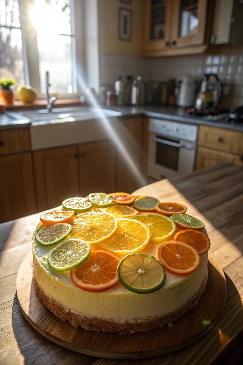 A citrus rendition cake is as refreshing as it is visually appealing.