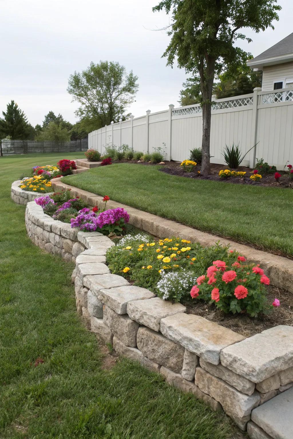 Natural borders add structure and beauty to garden spaces.