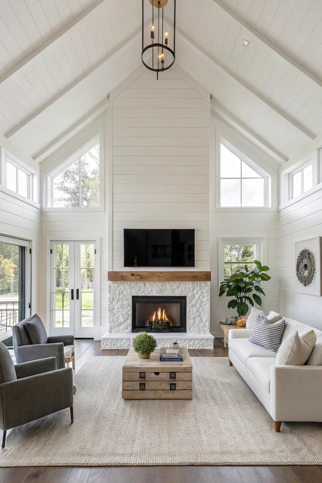 Erect planking fabricates the illusion of height, ideal for snug areas.