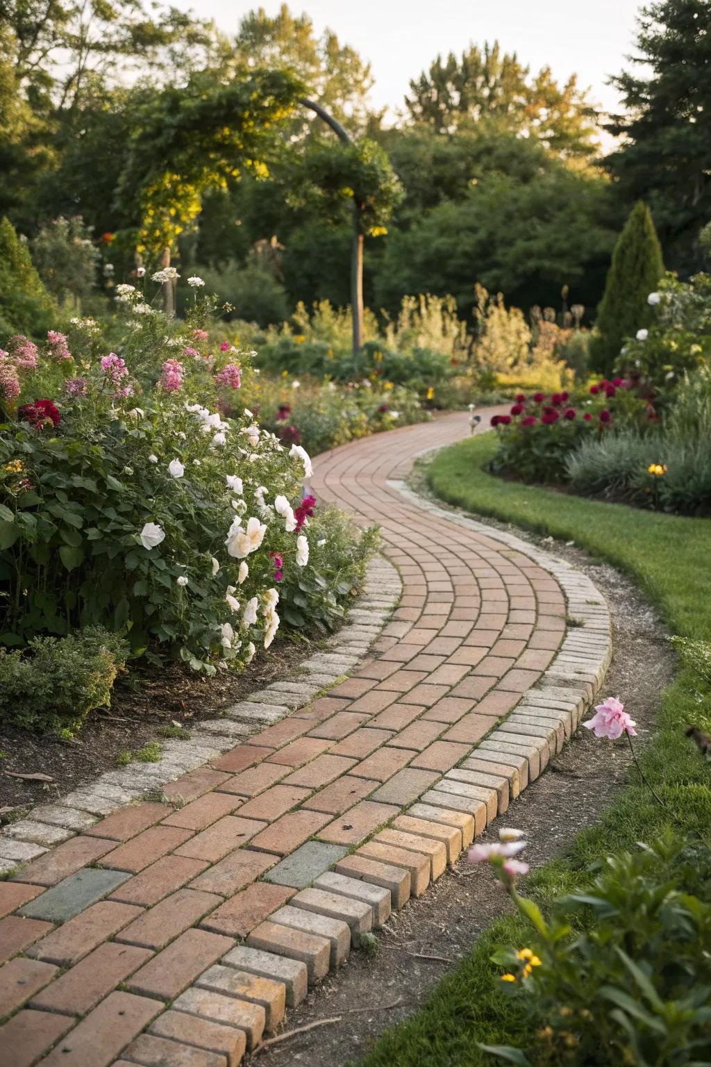 Salvaged materials create stunning and cost-effective pathways.