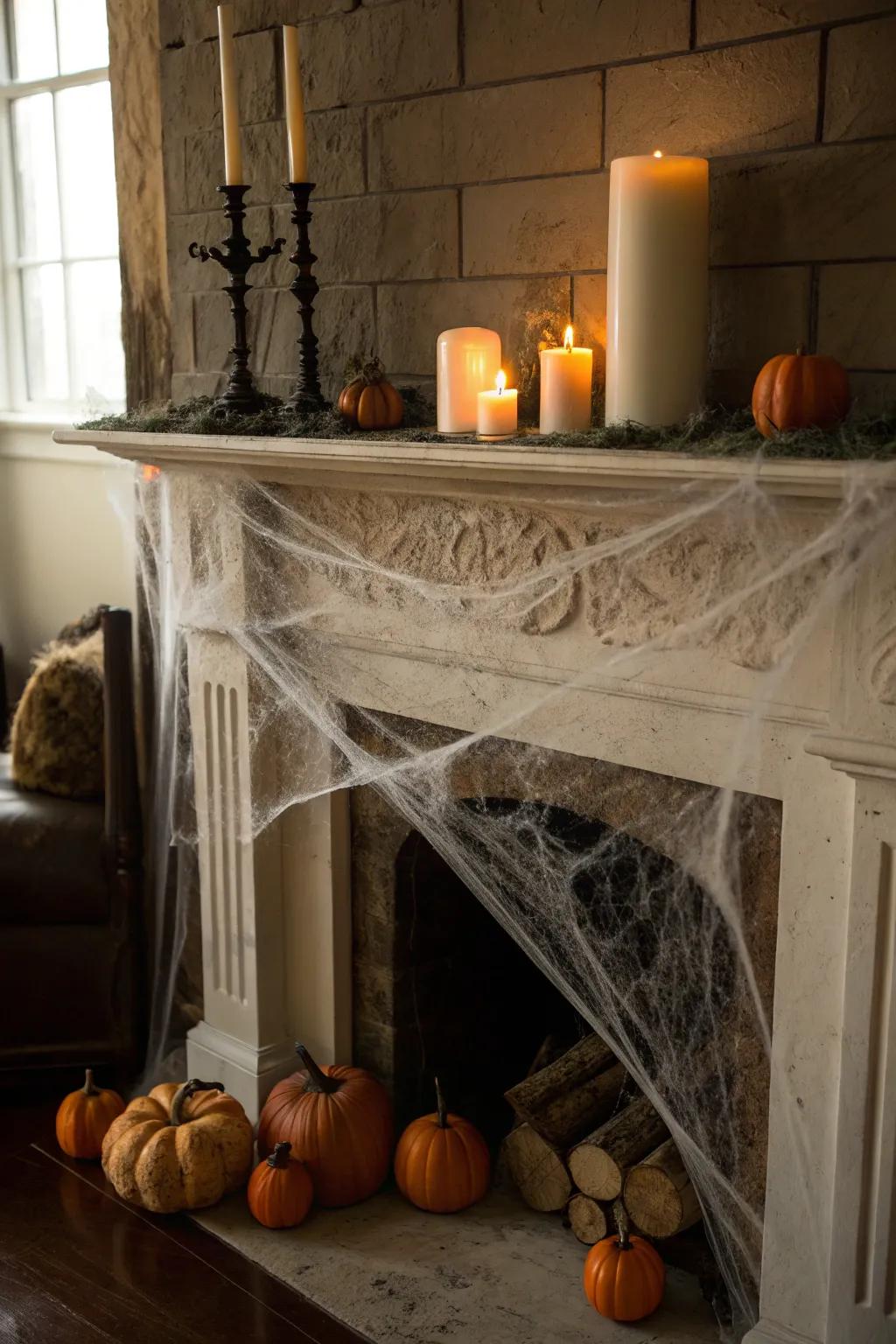 Construct a strikingly beautiful ledge exhibit for your Halloween ornamentation.