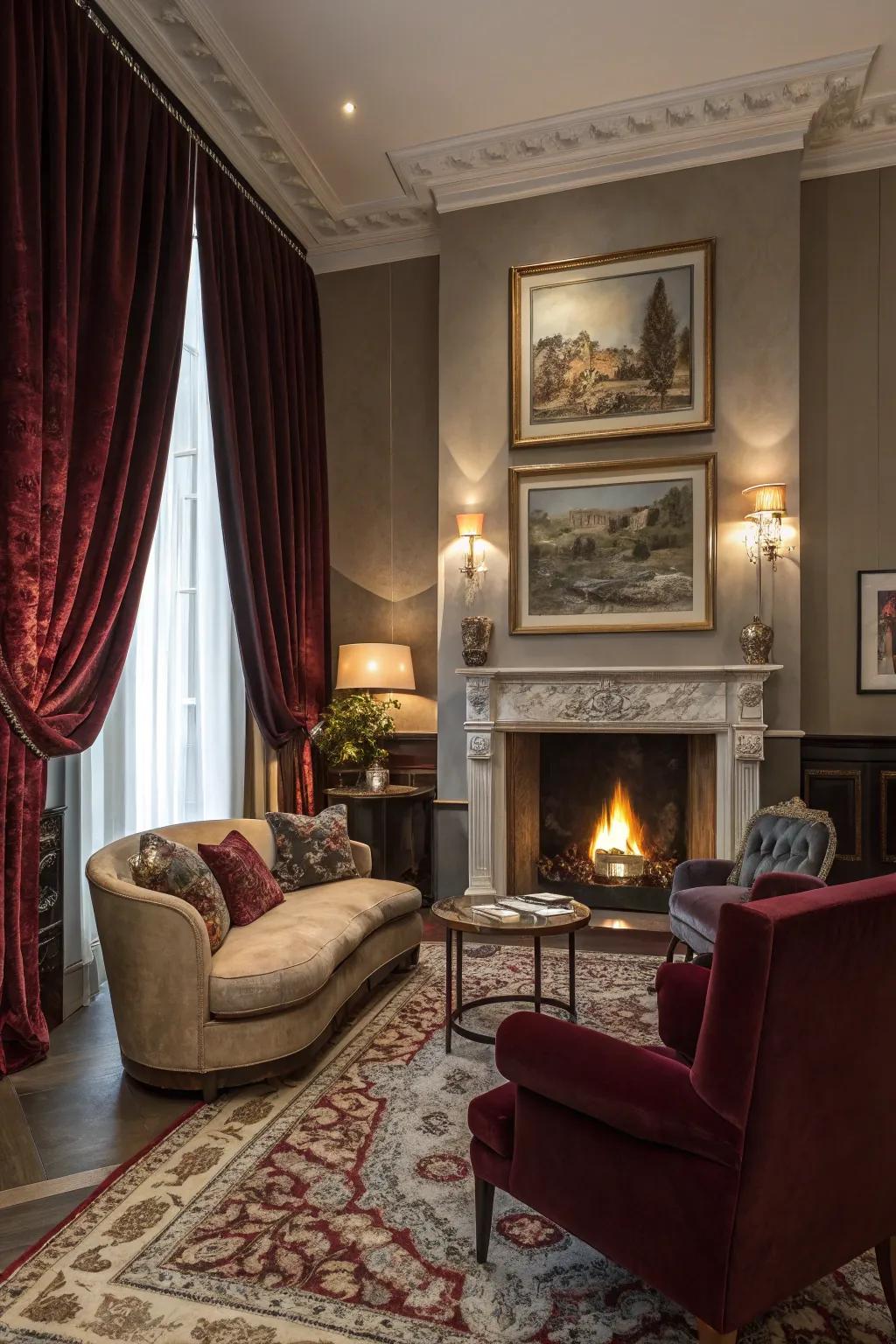 Sumptuous fabrics like velvet add an element of luxury to your lounge.