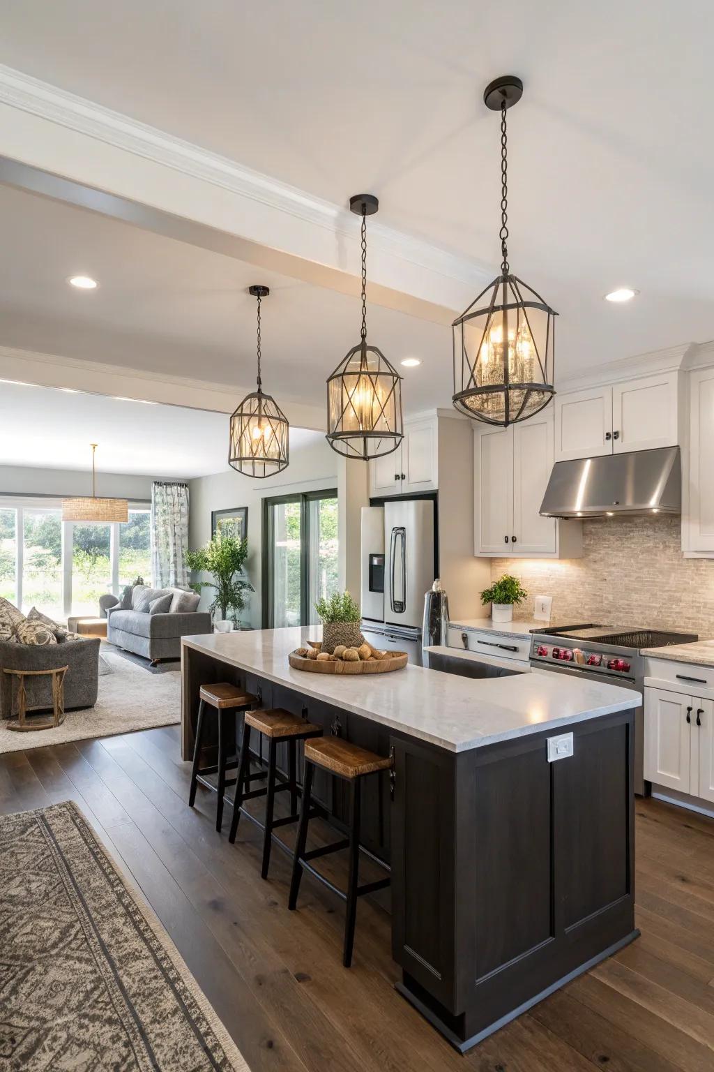 Modern lights add both flair and purpose.