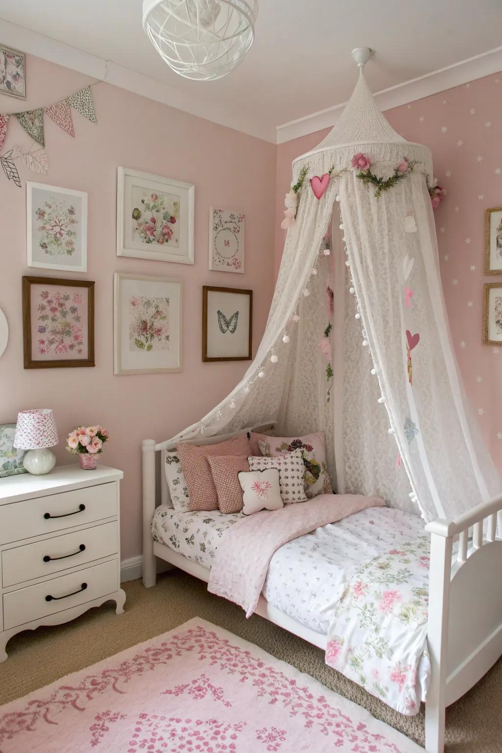 A soft pink oasis perfect for a cozy and calm environment.