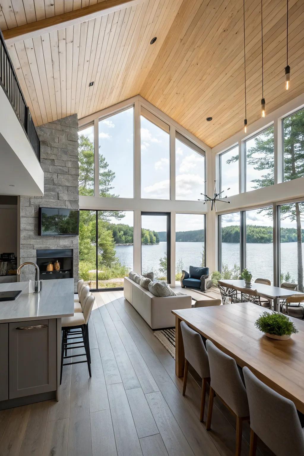 Open floor plans create an effortless flow between different living areas.