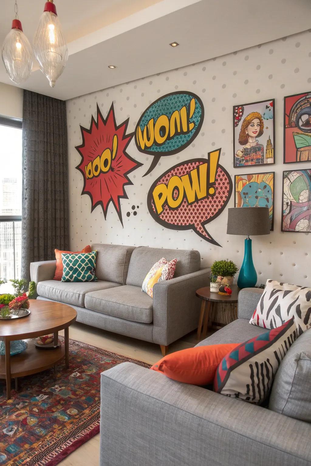 Let your decor communicate with eye-catching text.