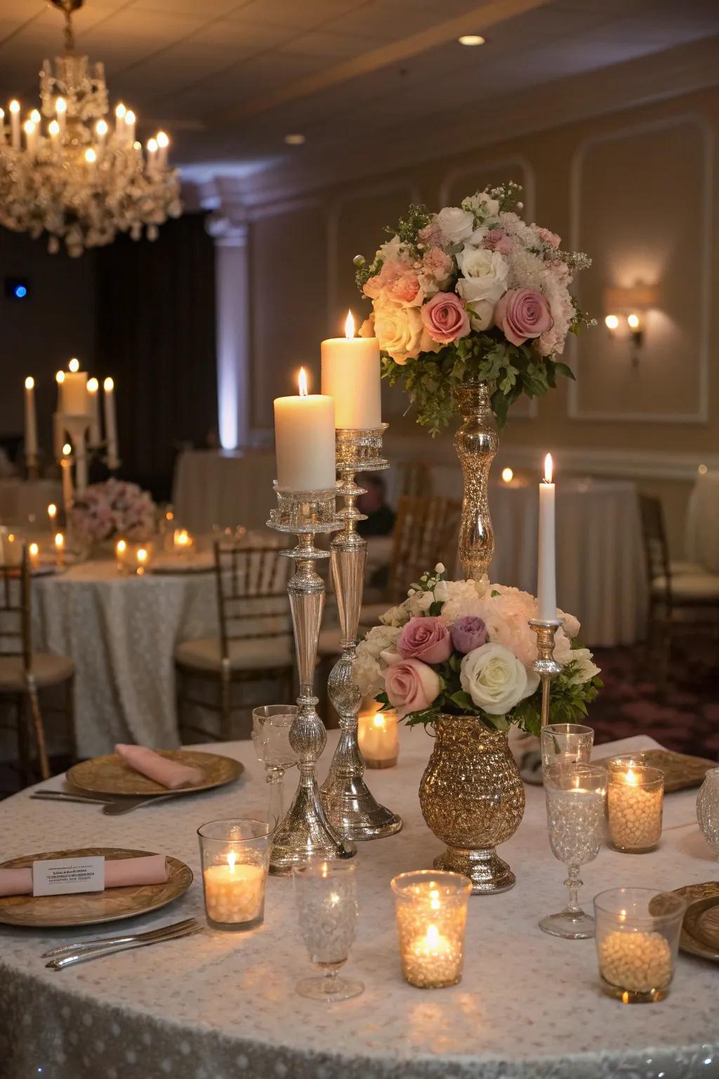 Candles add a warm and inviting glow to your prom tables.