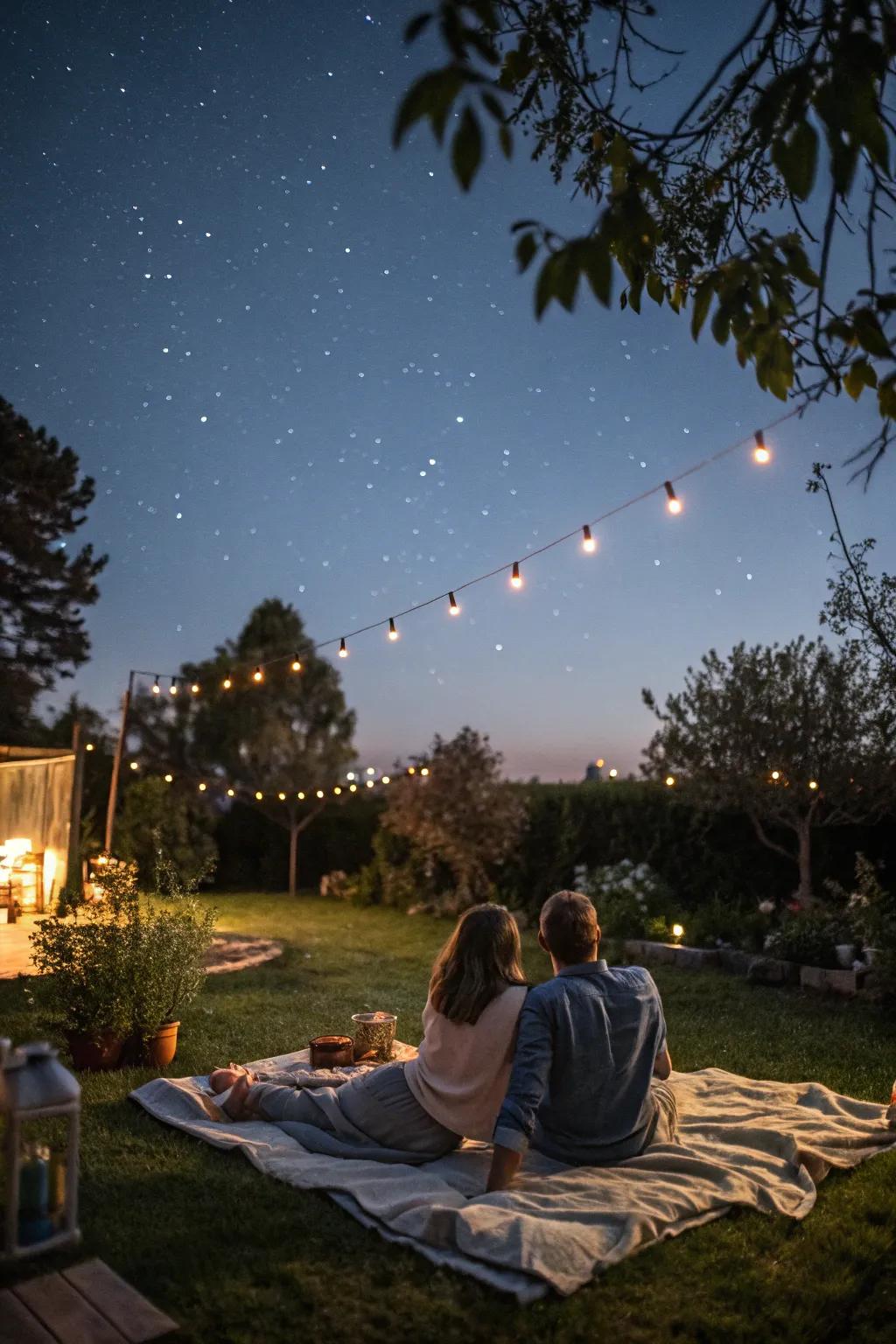 Stargazing in your backyard is a serene way to connect with nature and each other.