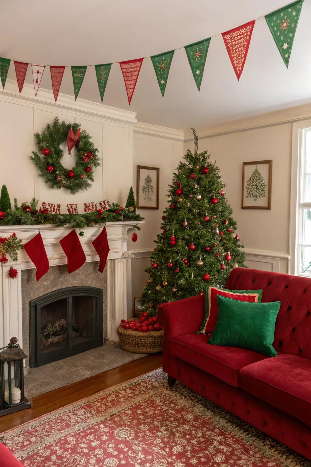 Classic Christmas colors fashion a perpetually fashionable holiday aesthetic.