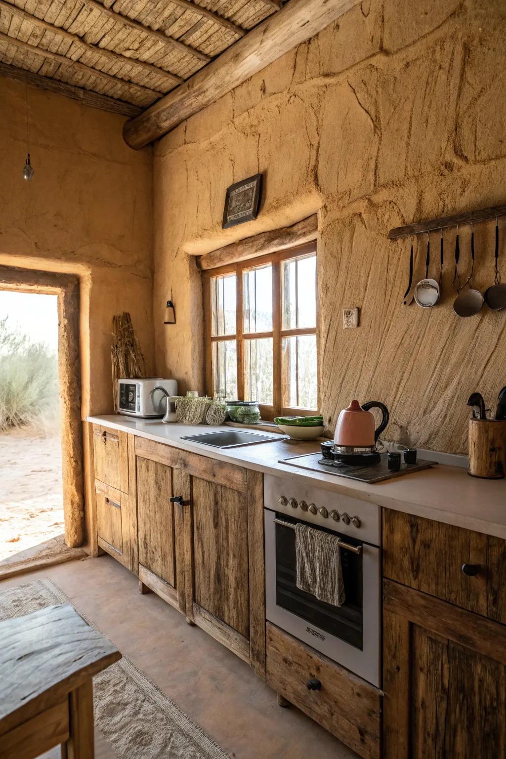 Textured paint offers a subtle yet impactful transformation for kitchen walls.