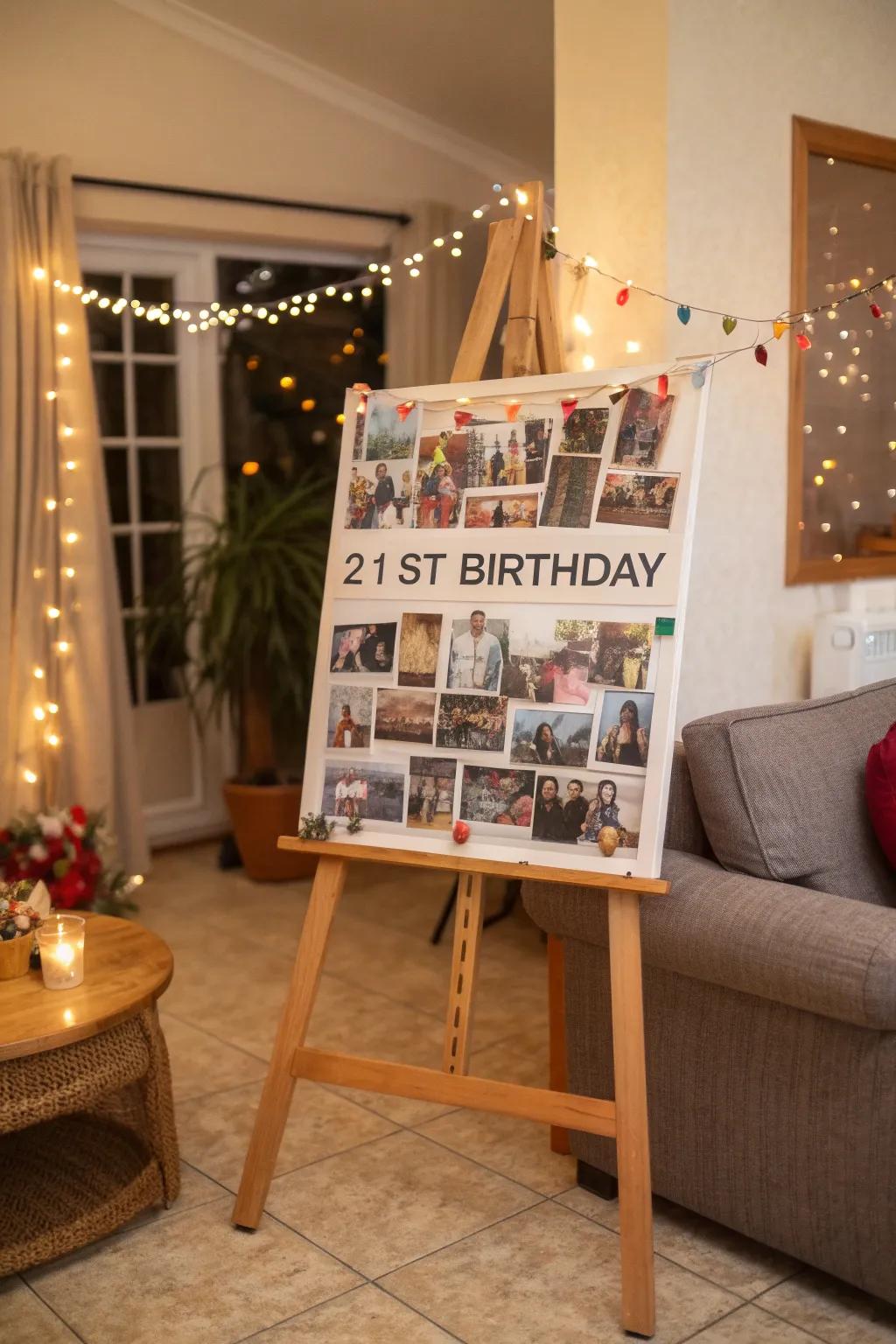 A photo collage captures cherished memories.
