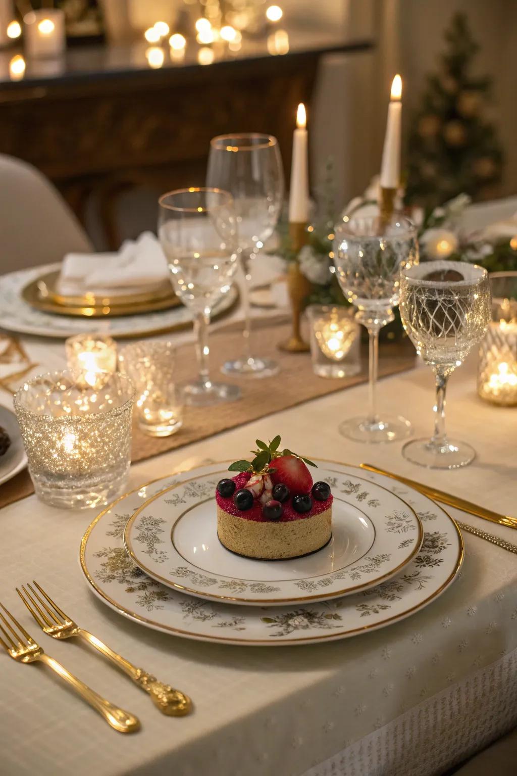 An elegant dinner with a surprise course makes for a memorable evening.