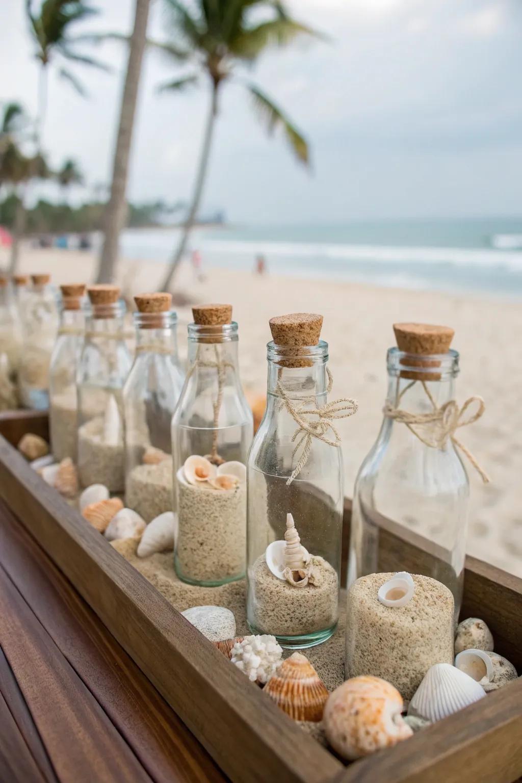 Guests can take home a piece of the beach with these charming keepsakes.