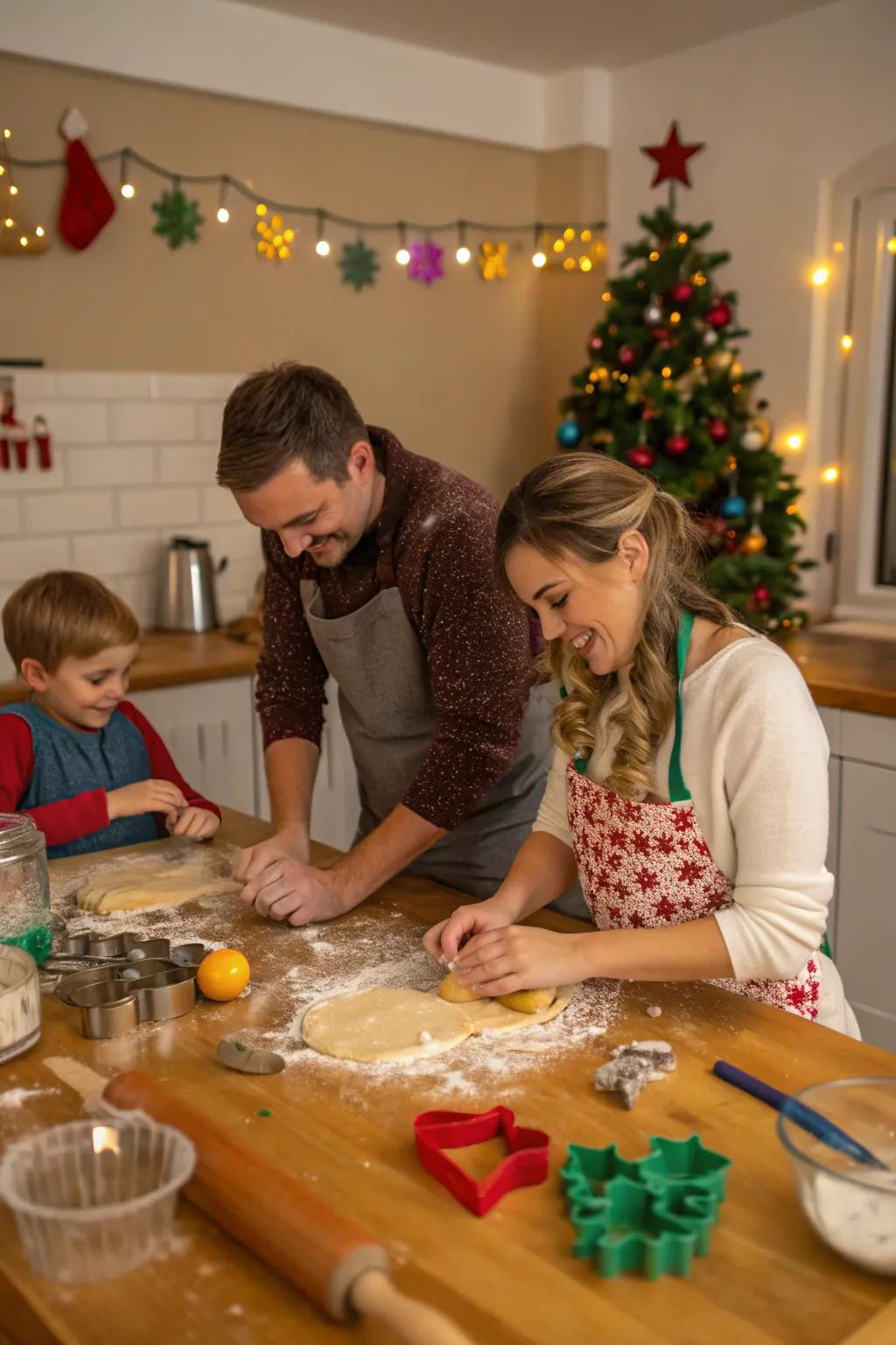 Preparing sweets together ignites the holiday spirit.