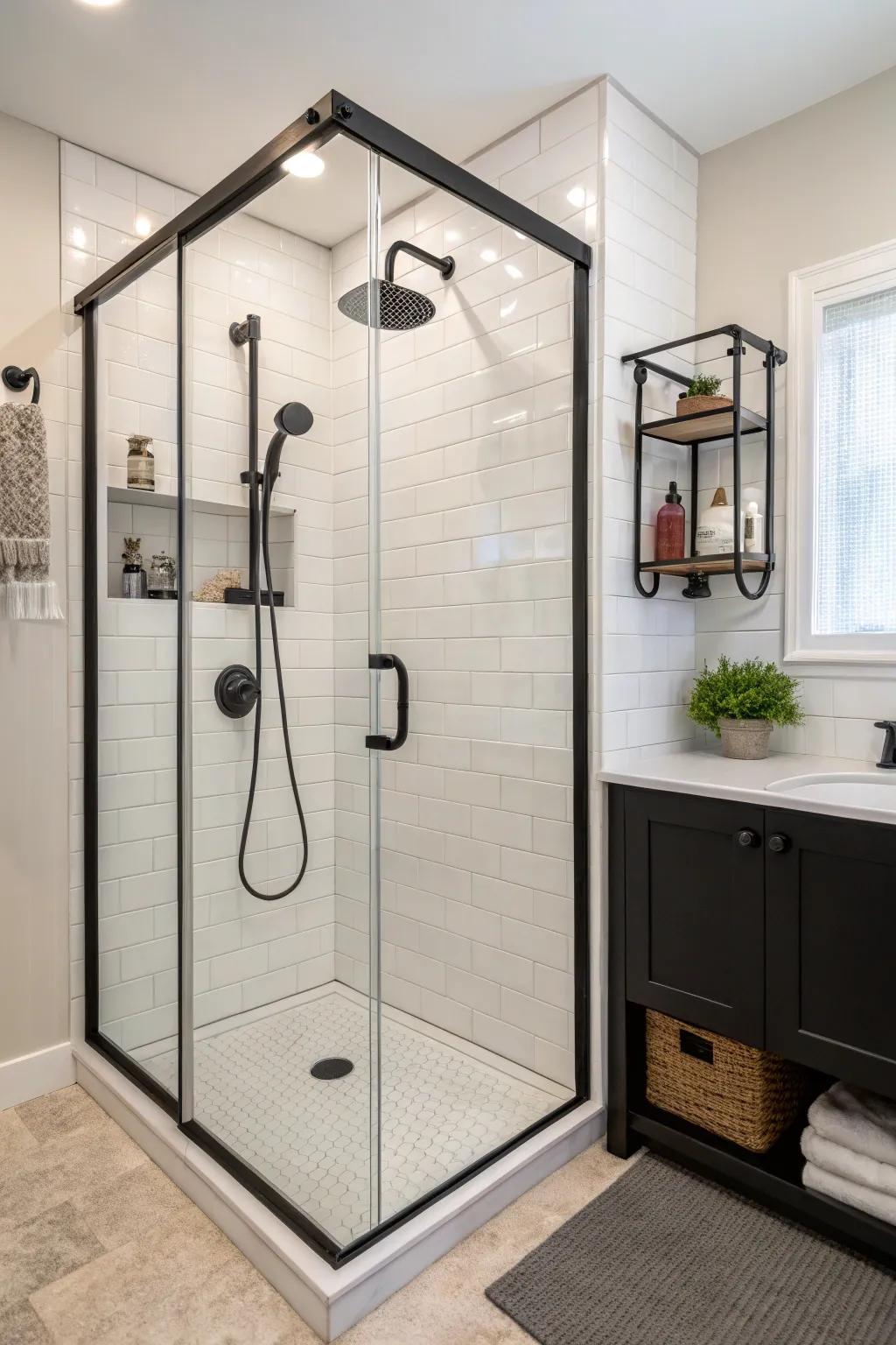 Elevate your shower with stylish fixtures.