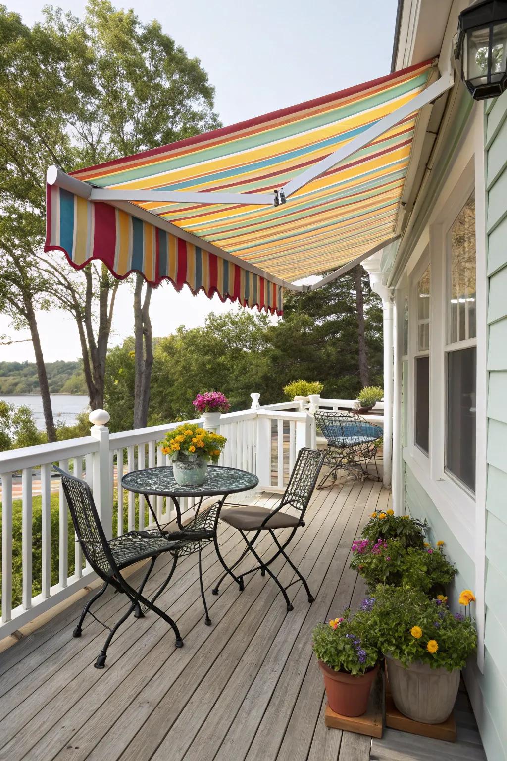 Awnings provide a versatile, economical way to cover your deck.