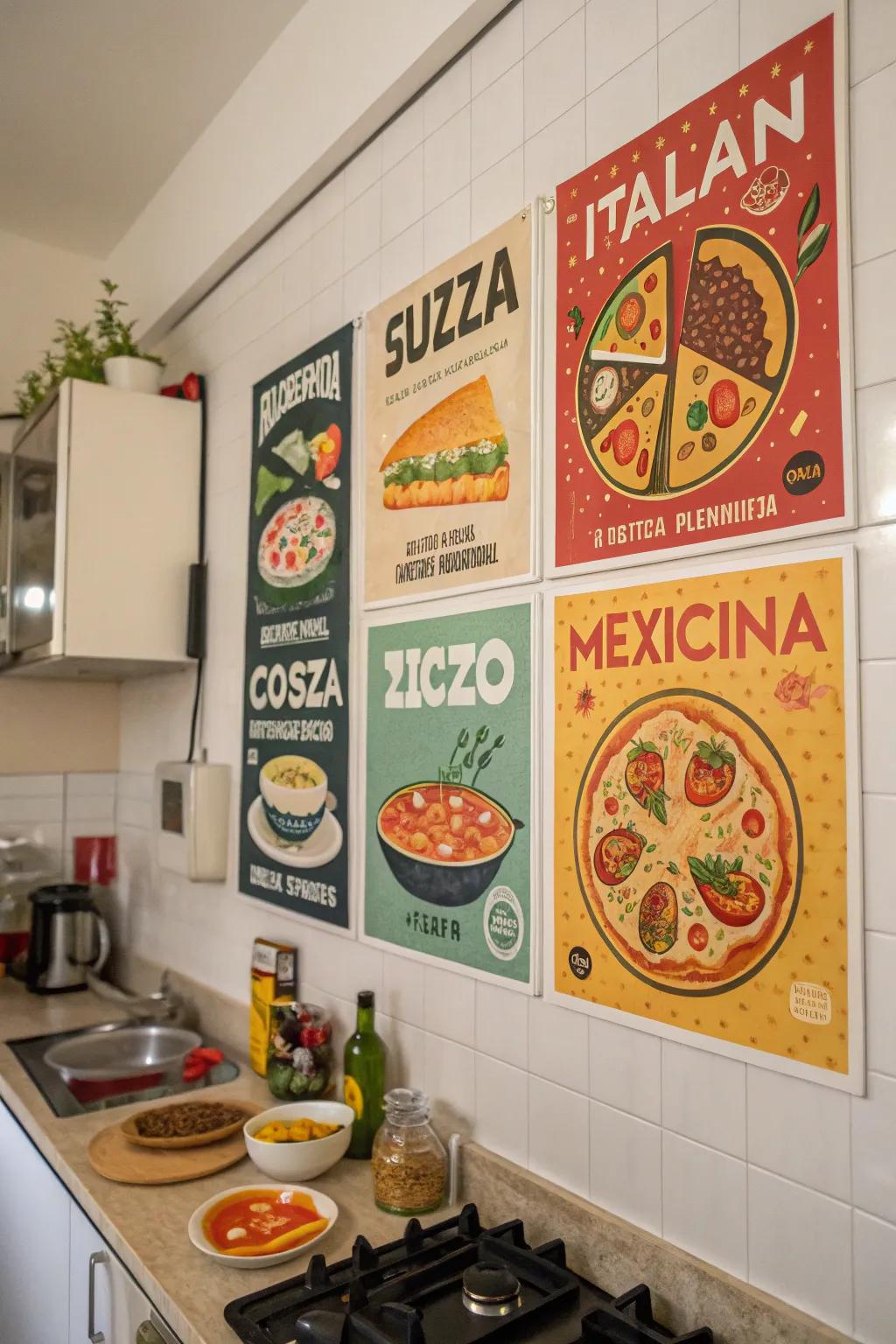 Food posters encourage delightful journeys.