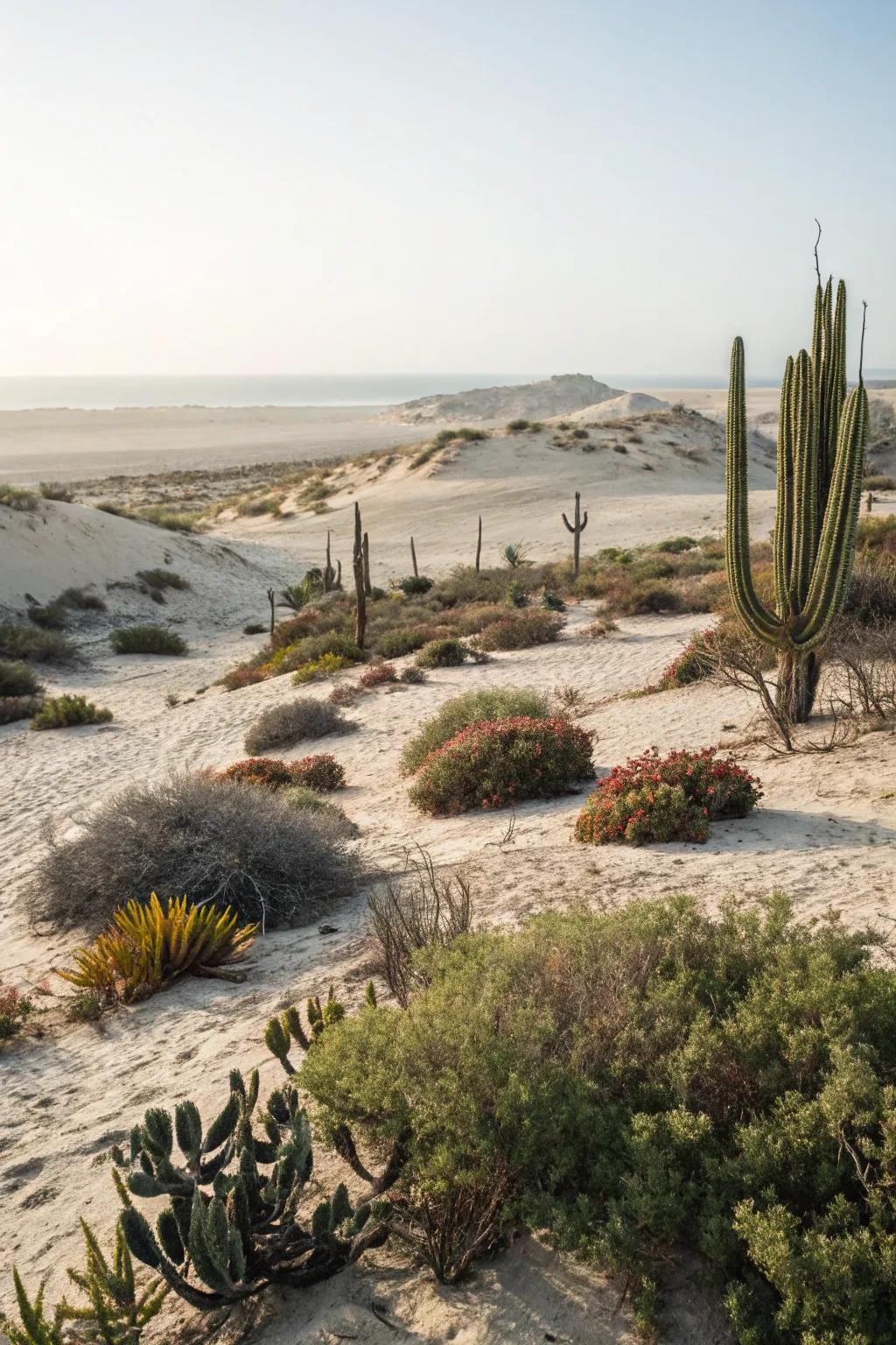 Understated planting that enables each plant's splendor to excel in a desert setting.